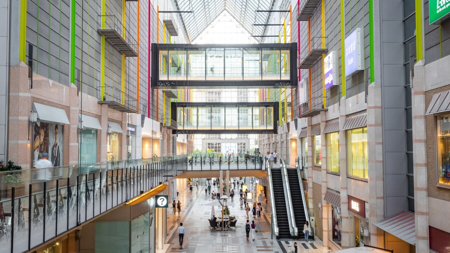 Kobe Harborland showing interior views and shopping