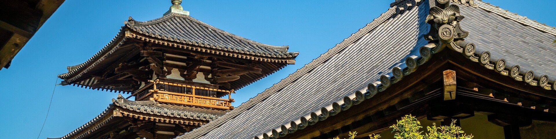Hokiji Temple which includes a temple or place of worship and heritage elements