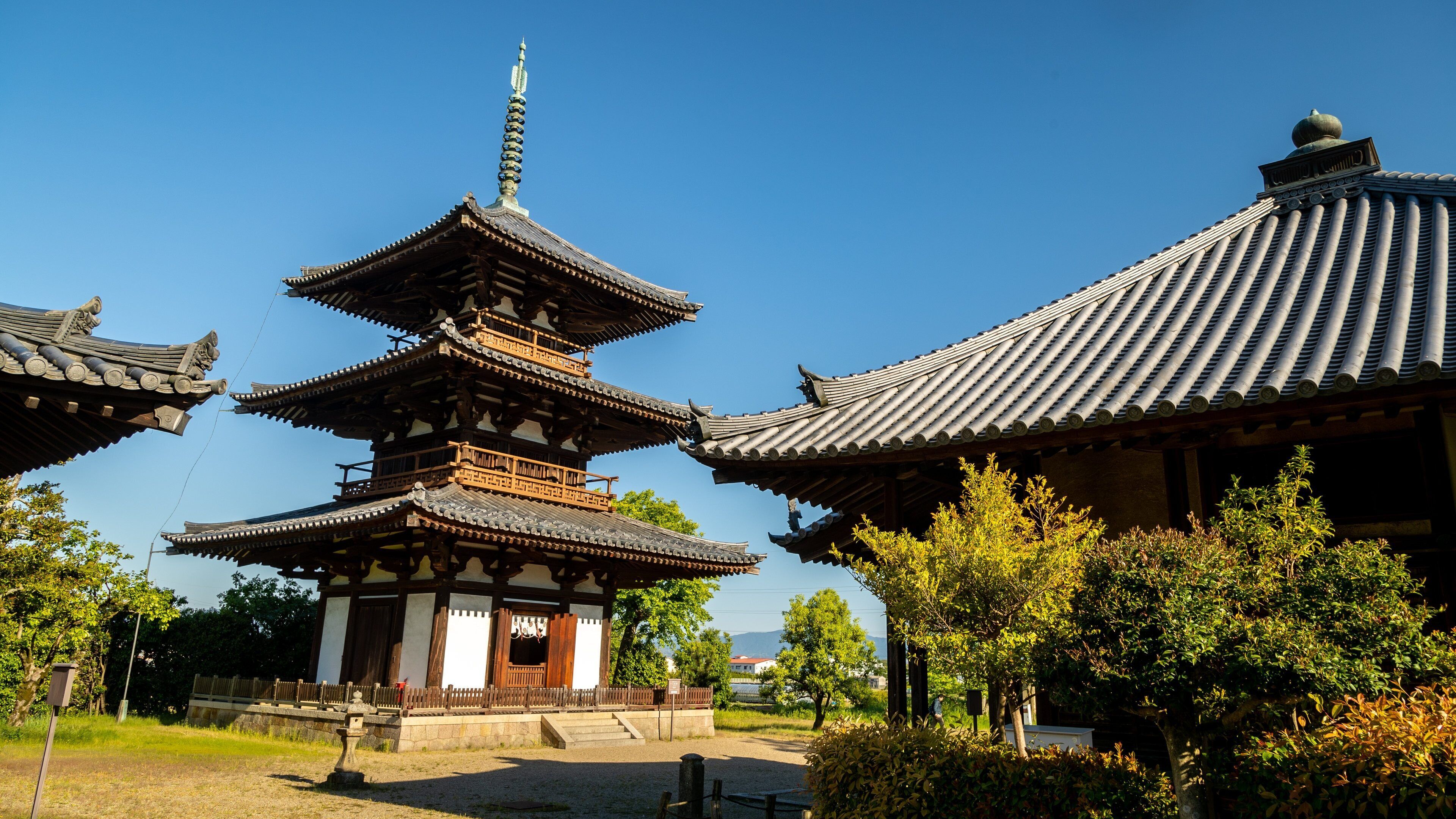 Hokiji Temple showing a temple or place of worship and heritage elements
