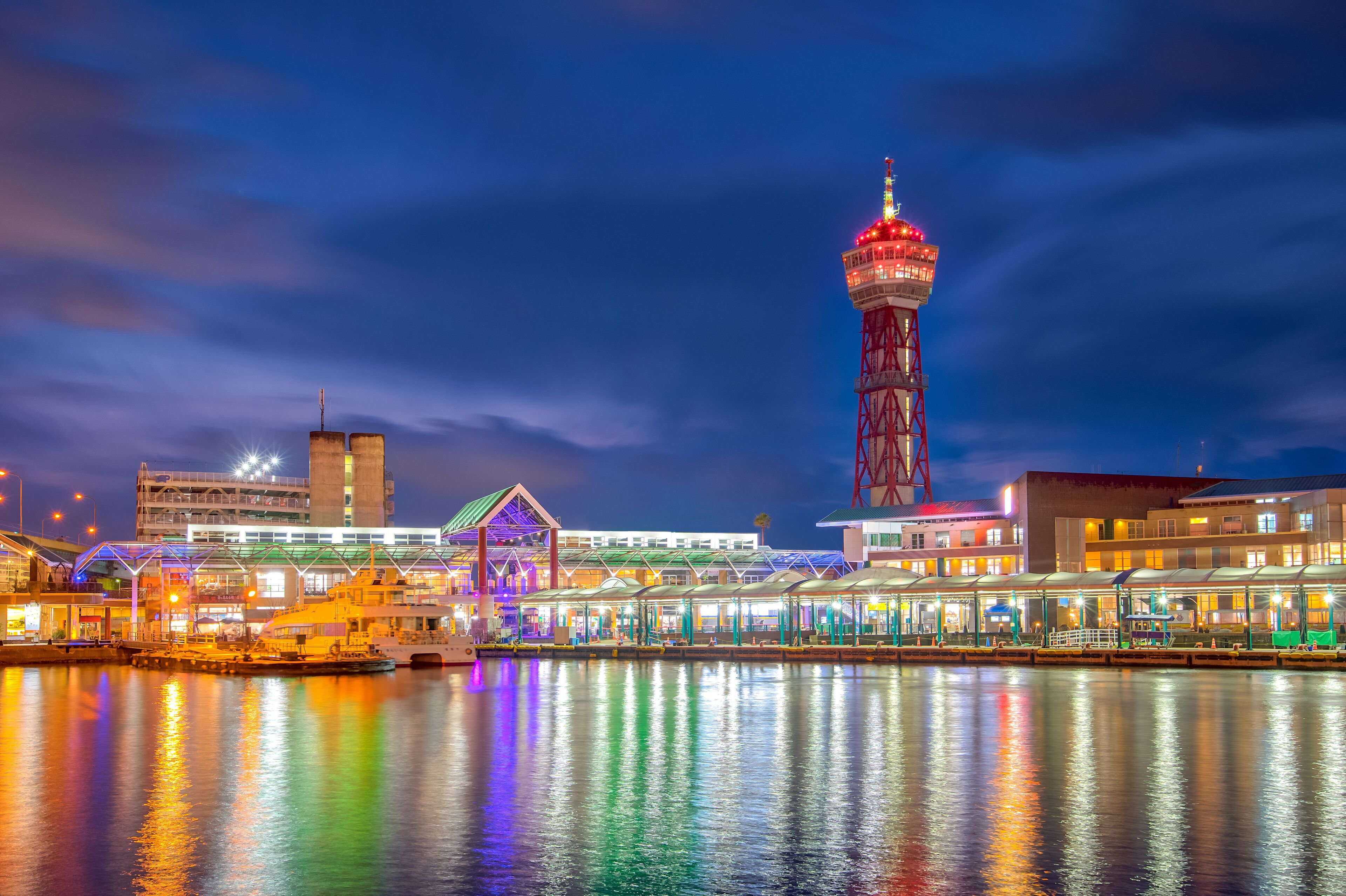 Hakata Port Tower landmark of Fukuoka, Japan