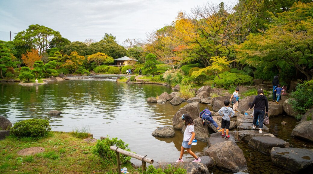 Heisei Garden which includes a pond as well as children
