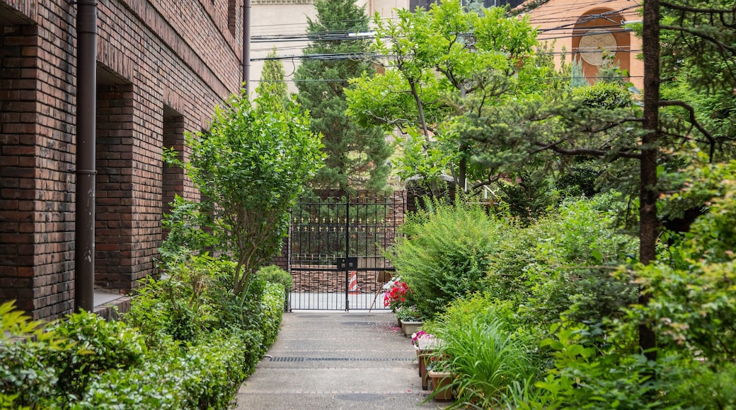 United Church of Christ in Japan Osaka showing a park