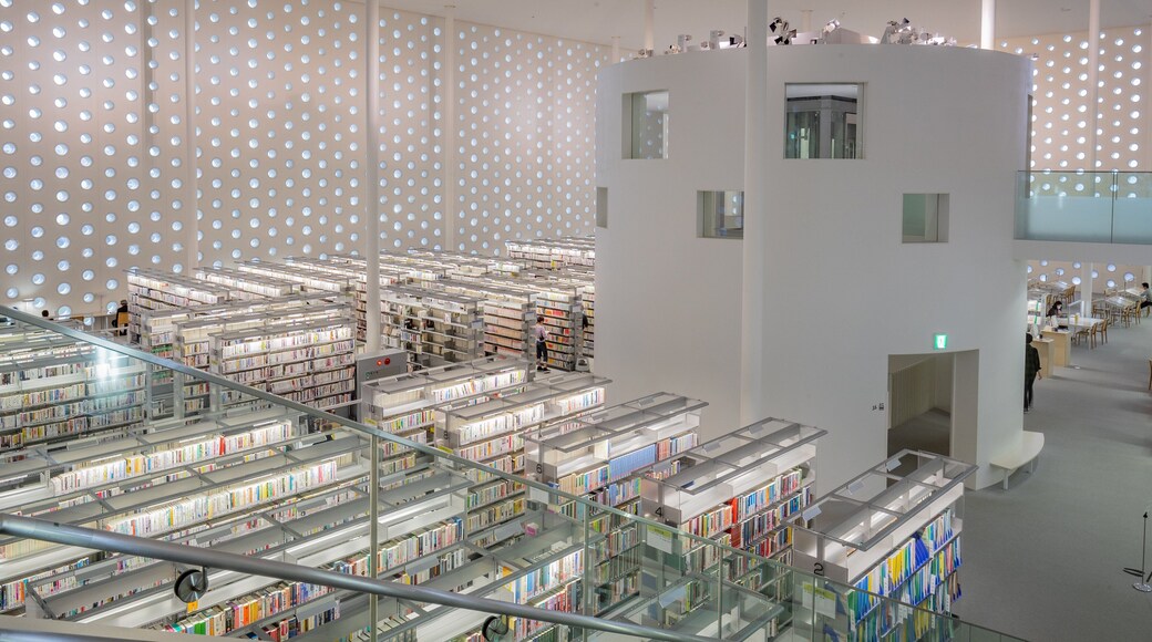 Kanazawa Umimirai Library showing interior views