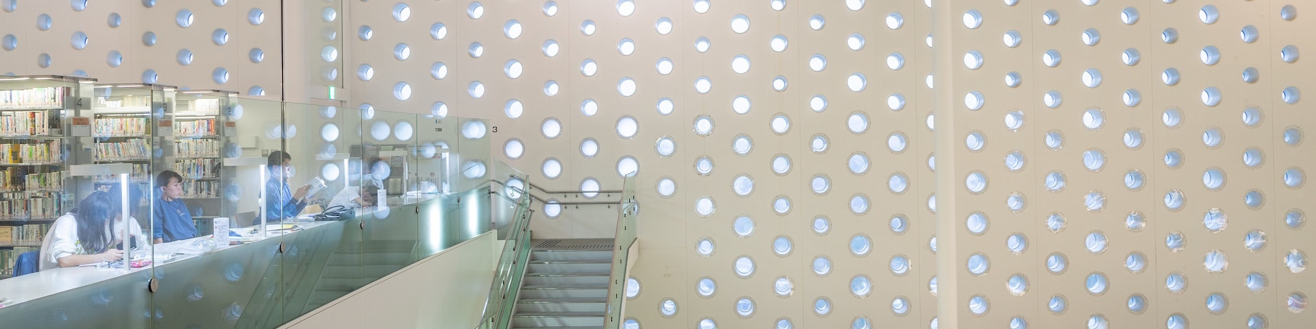 Kanazawa Umimirai Library which includes interior views