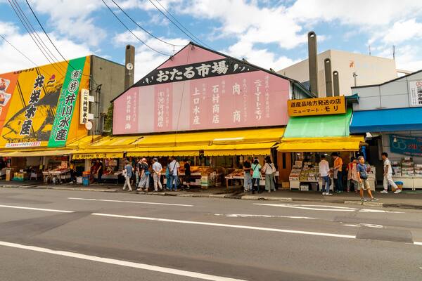Sapporo which includes street scenes and signage