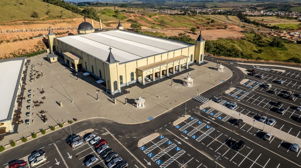 Aerial view of the largest Santa Rita sanctuary in the world in Cassia, Minas Gerais, Brazil.