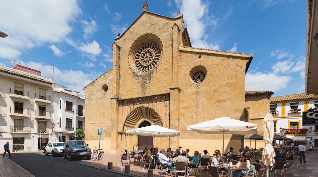 San Miguel Church showing outdoor eating, a church or cathedral and heritage architecture