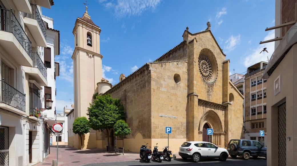 San Miguel Church which includes heritage architecture and a church or cathedral