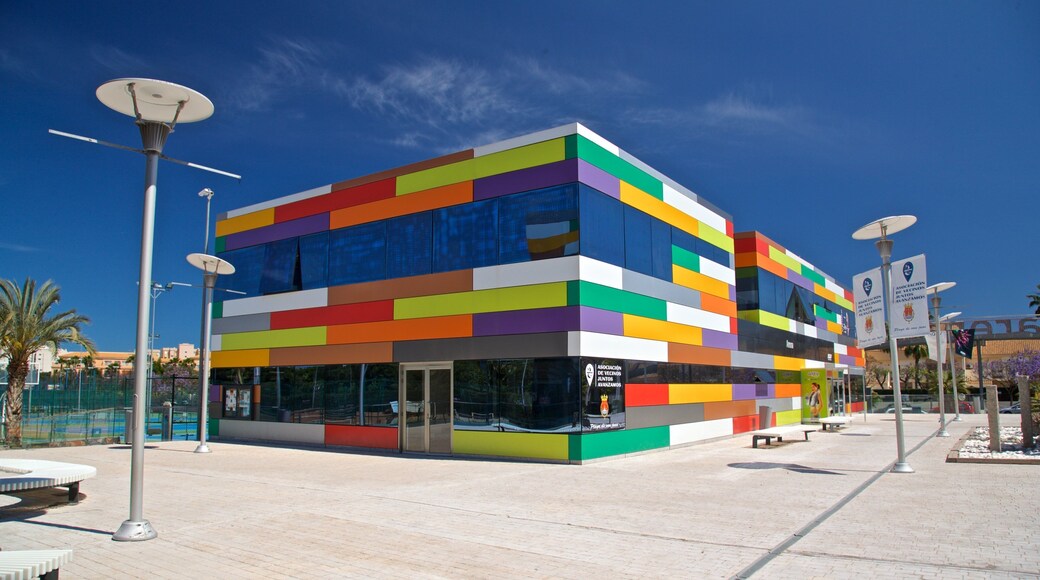Arena Alicante showing outdoor art and modern architecture