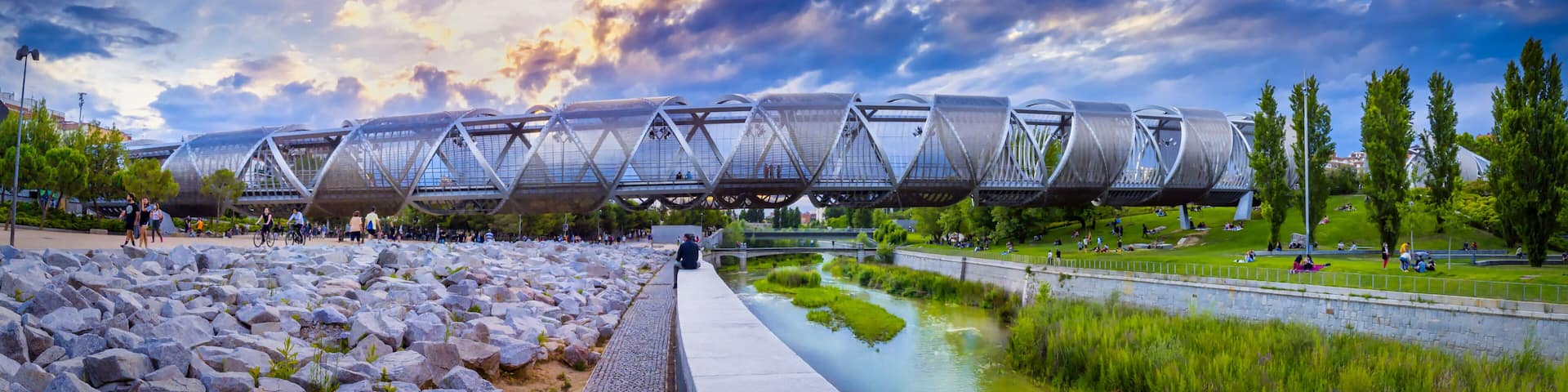 Atardecer en el Puente Monumental de Arganzuela - Madrid