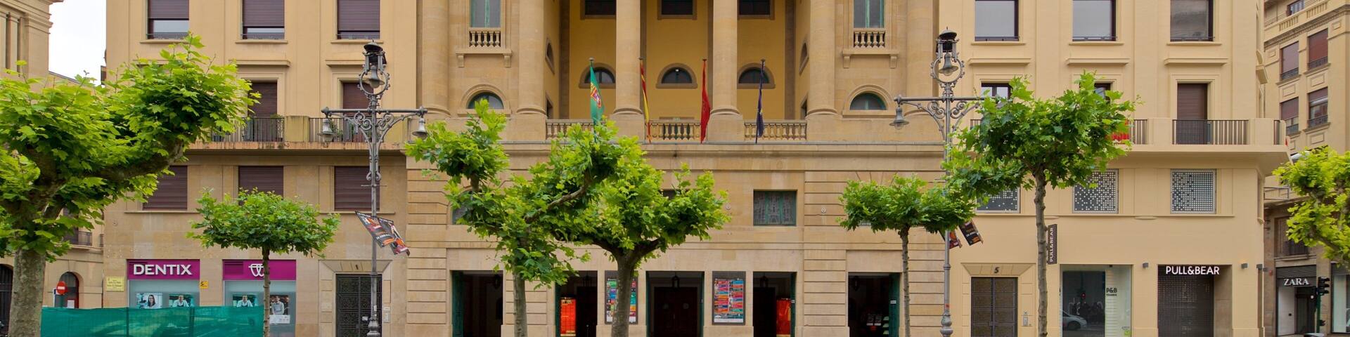 Teatro Gayarre featuring heritage architecture
