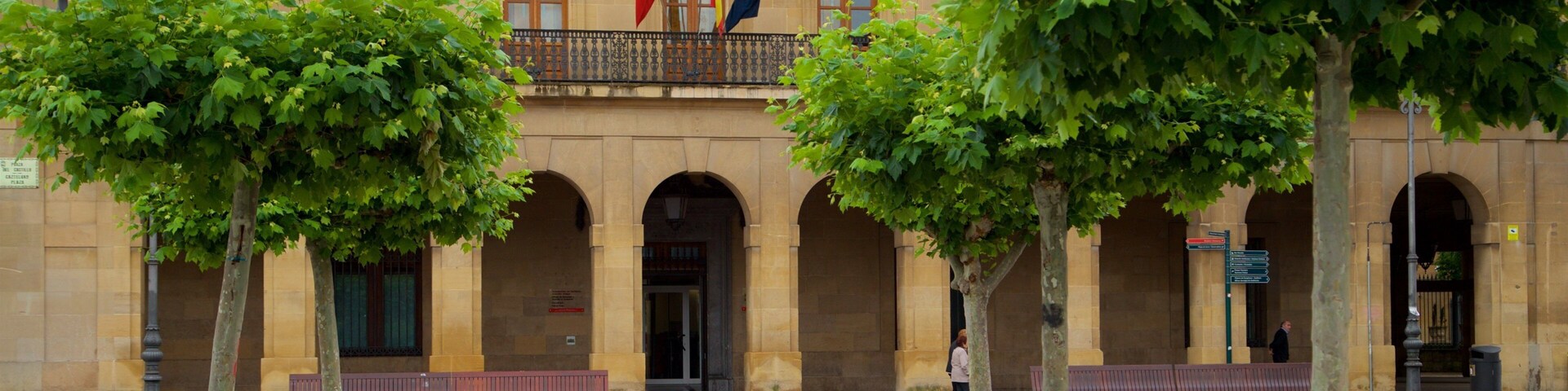 Palacio de Navarra which includes heritage elements and a square or plaza