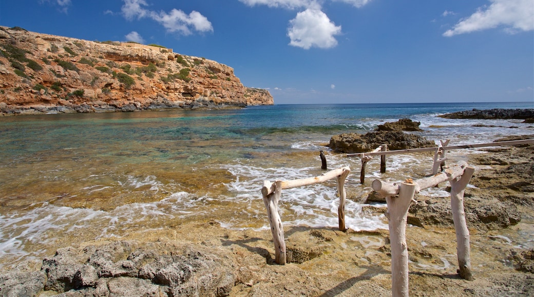 Cala en Baster featuring general coastal views and rugged coastline