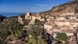 parish church of San Juan Bautista and village, 14th century, Deià, Natural area of the Serra de Tramuntana., Majorca, Balearic Islands, Spain