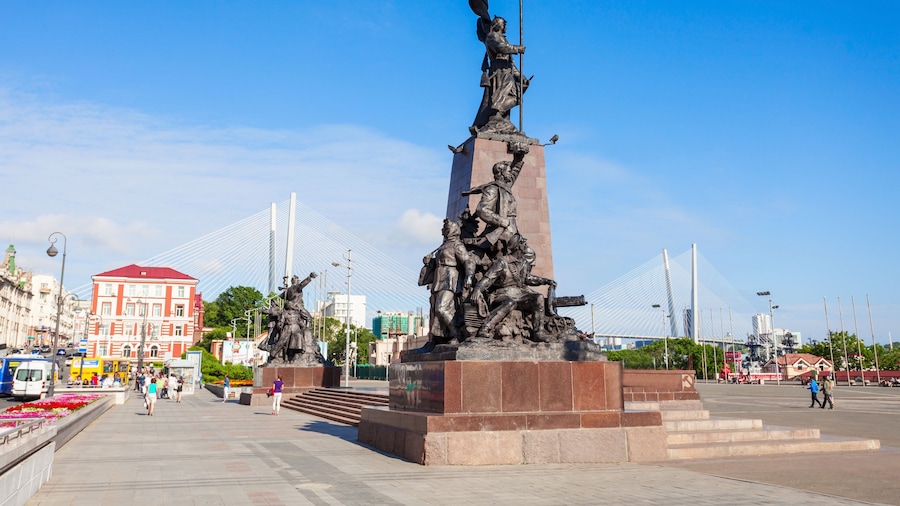 Central square in Vladivostok