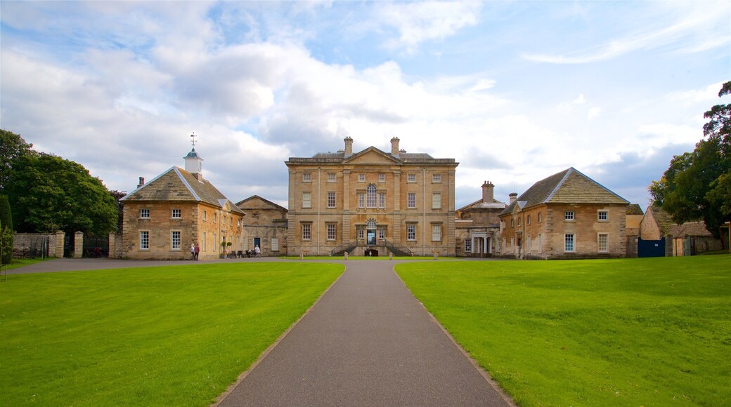 Cusworth Hall featuring a garden and heritage architecture