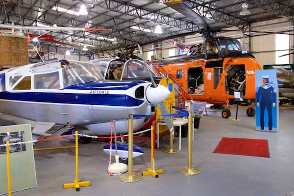 South Yorkshire Aircraft Museum showing aircraft and interior views