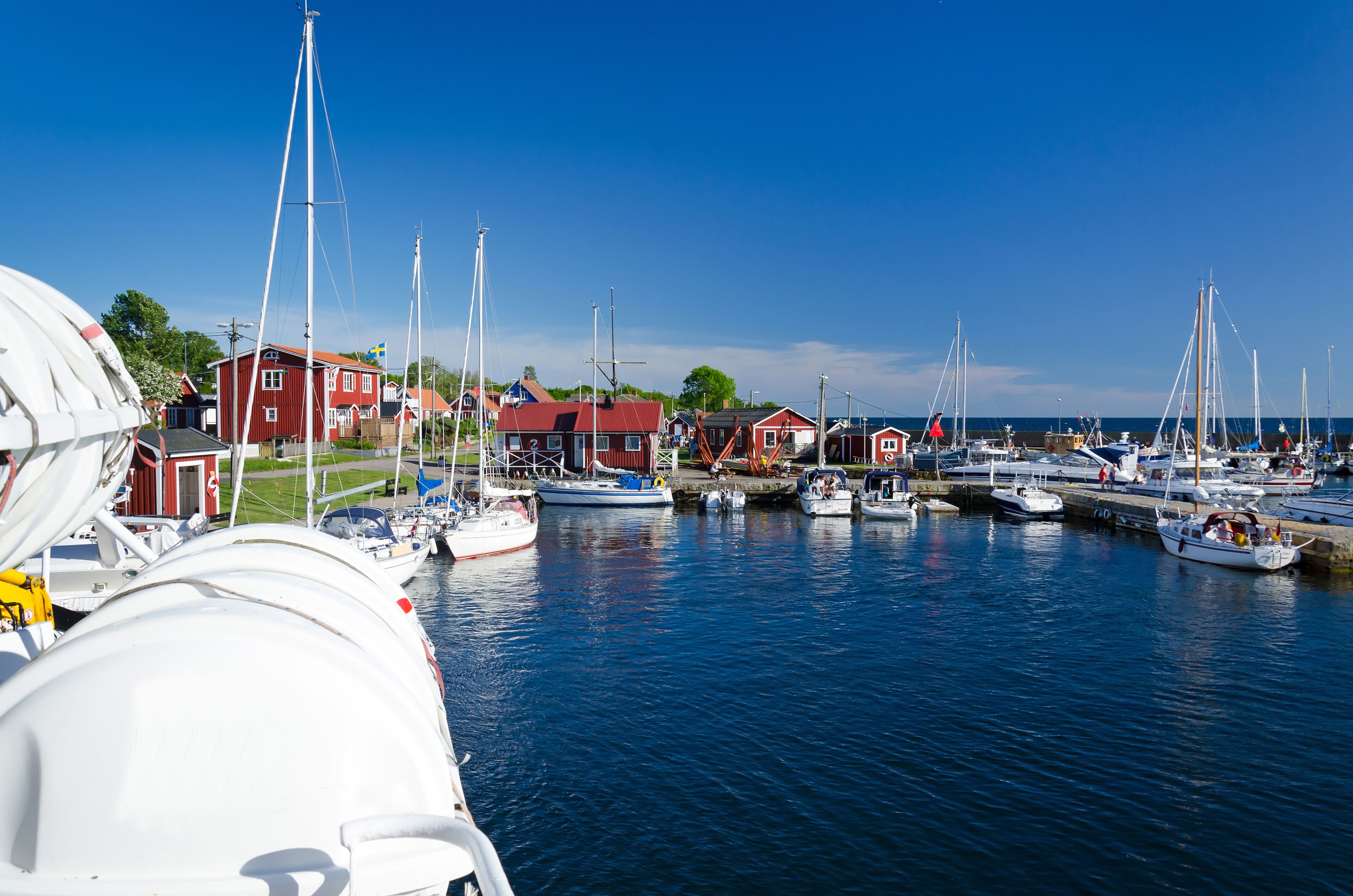 Ferry view for Hano island in southern Sweden