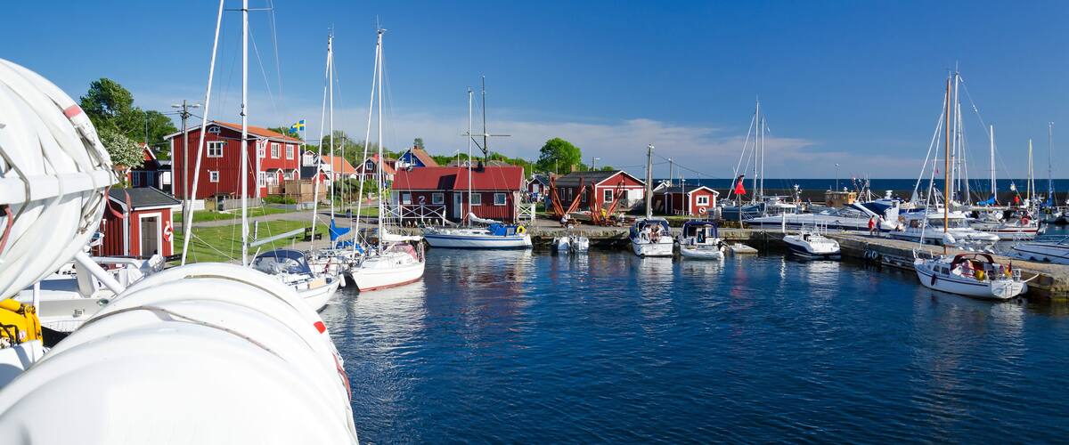 Ferry view for Hano island in southern Sweden