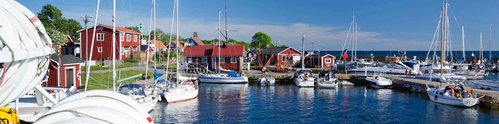 Ferry view for Hano island in southern Sweden