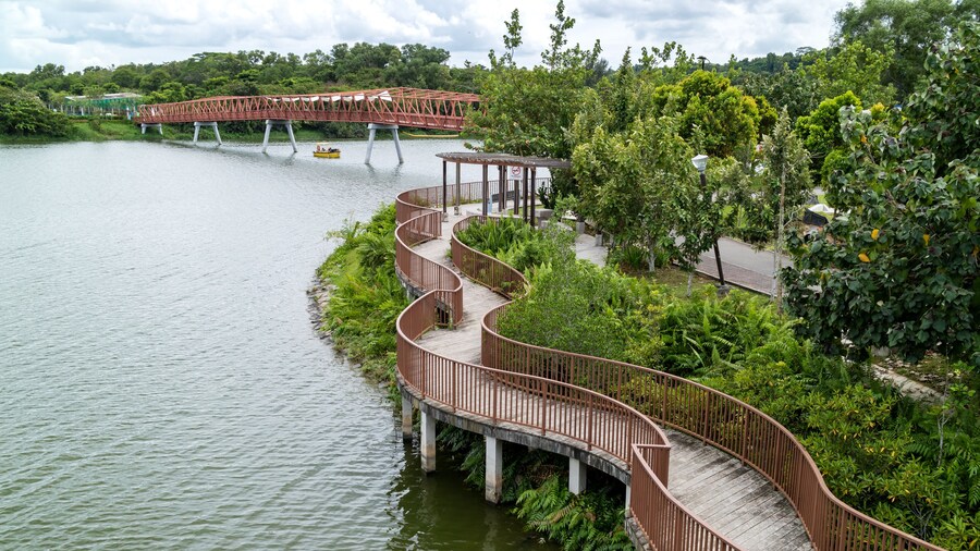 Lorong Halus Bridge at Punggol Waterways, Singapore