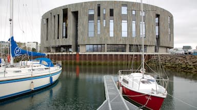 Akureyri featuring sailing and a bay or harbor
