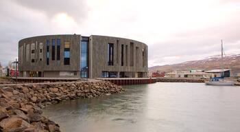 アークレイリ 表示 海岸線の眺め と 現代建築