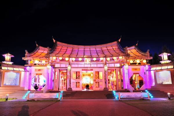 Traditional Chinese Temple at night,Lukang,Taiwan