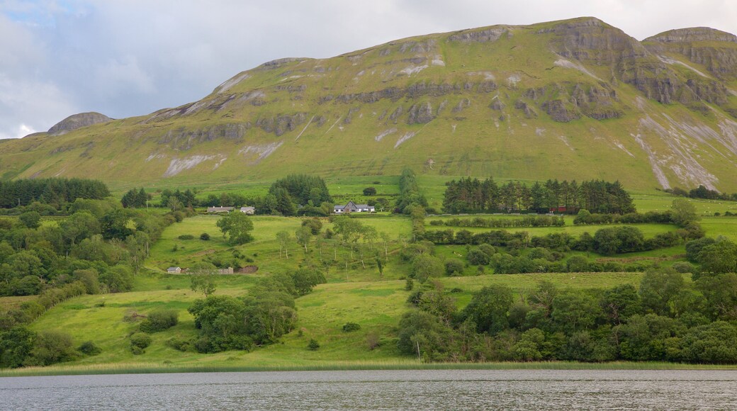 Glencar Lake featuring a river or creek, tranquil scenes and mountains