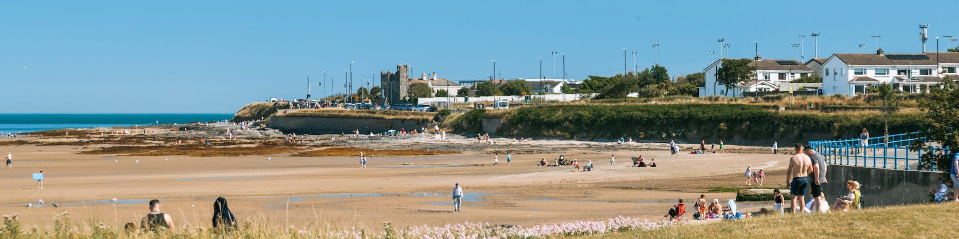 Malahide Beach showing general coastal views and a sandy beach