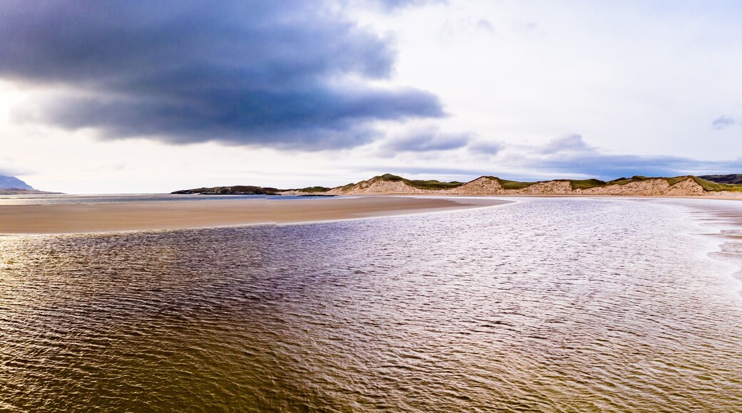 The landscape of the Sheskinmore Nature Reserve between Ardara and Portnoo in Donegal - Ireland