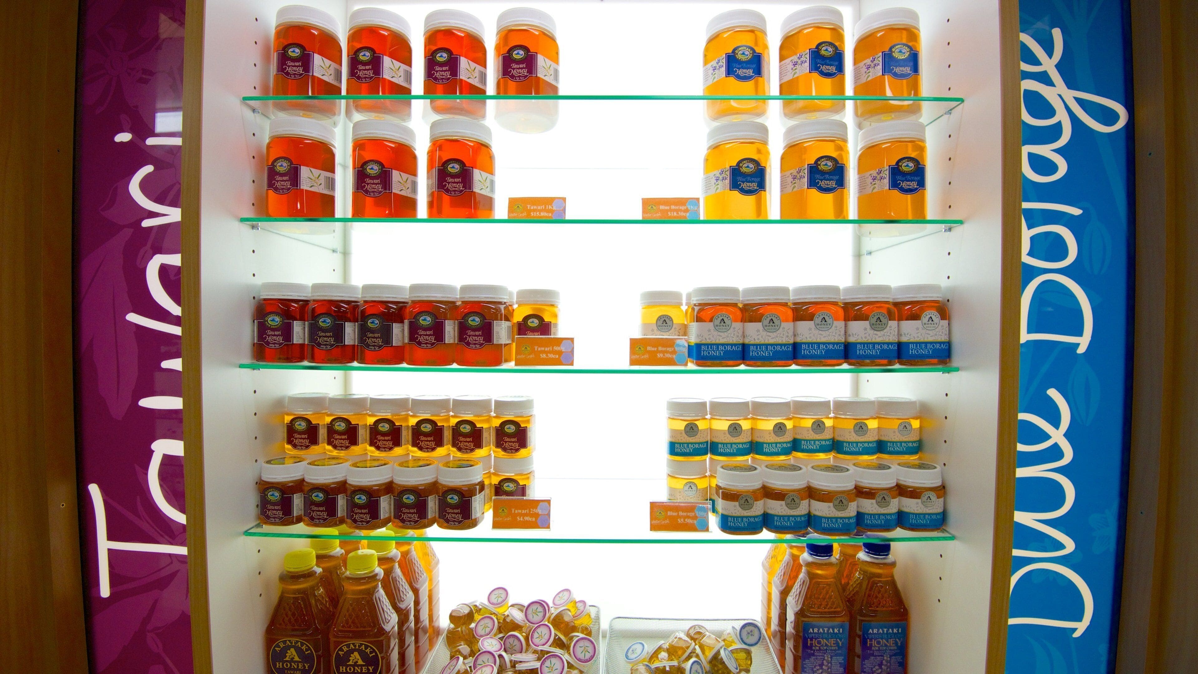 Arataki Honey Visitor Centre showing food