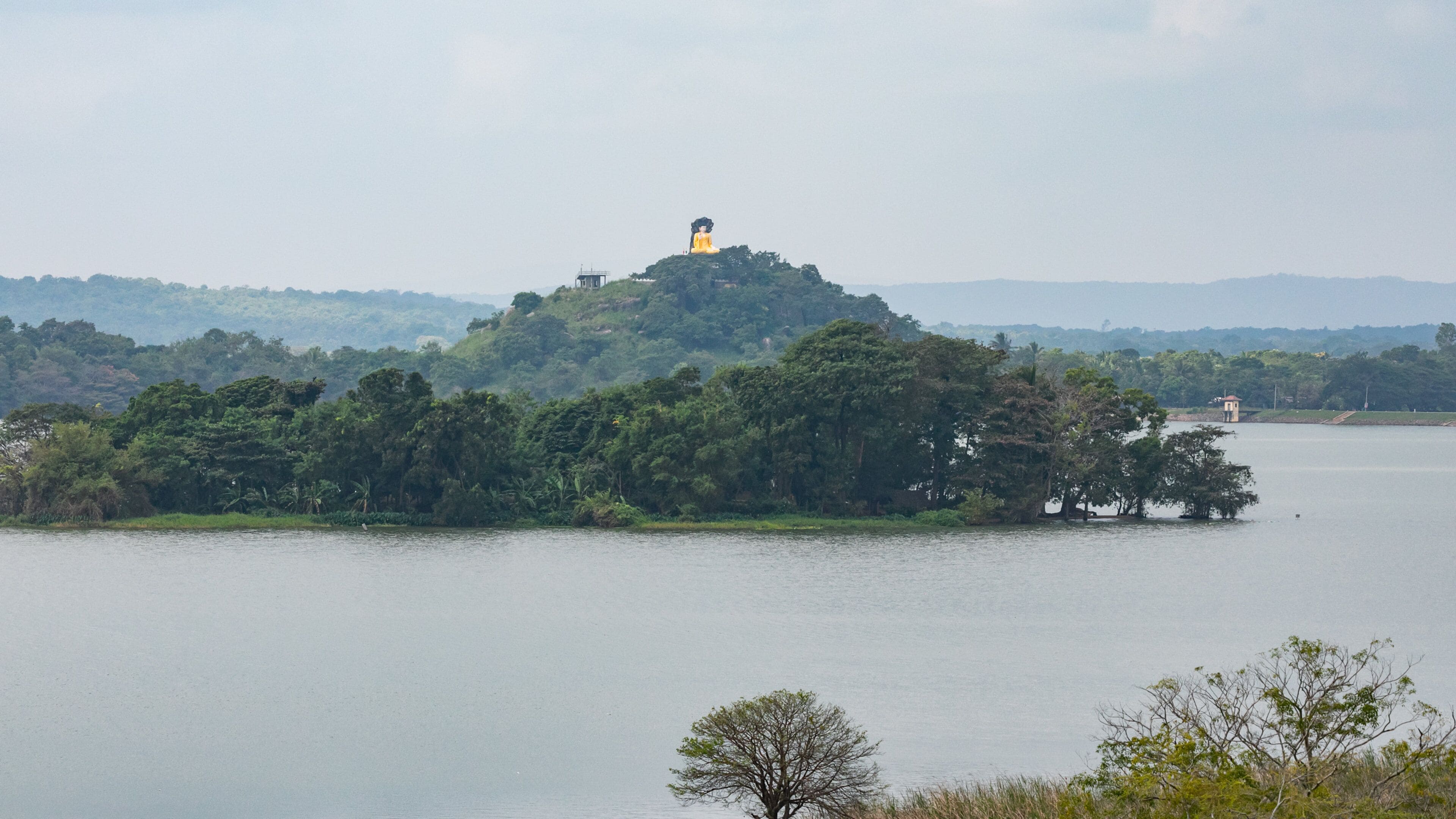 Rangiri Dambulla International Stadium featuring a river or creek, landscape views and a lighthouse