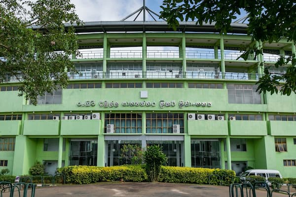 Rangiri Dambulla International Stadium which includes signage