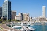 Saint George Bay also known as Zaitunay Bay, Beirut, Lebanon