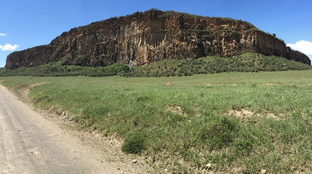 Panoramic shot of the amazing rock formations