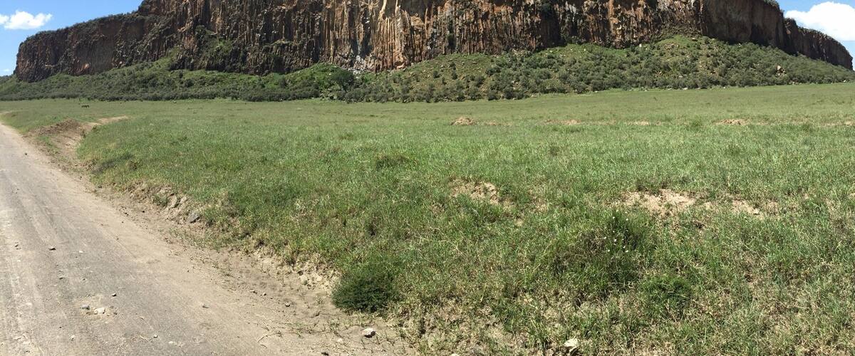 Panoramic shot of the amazing rock formations