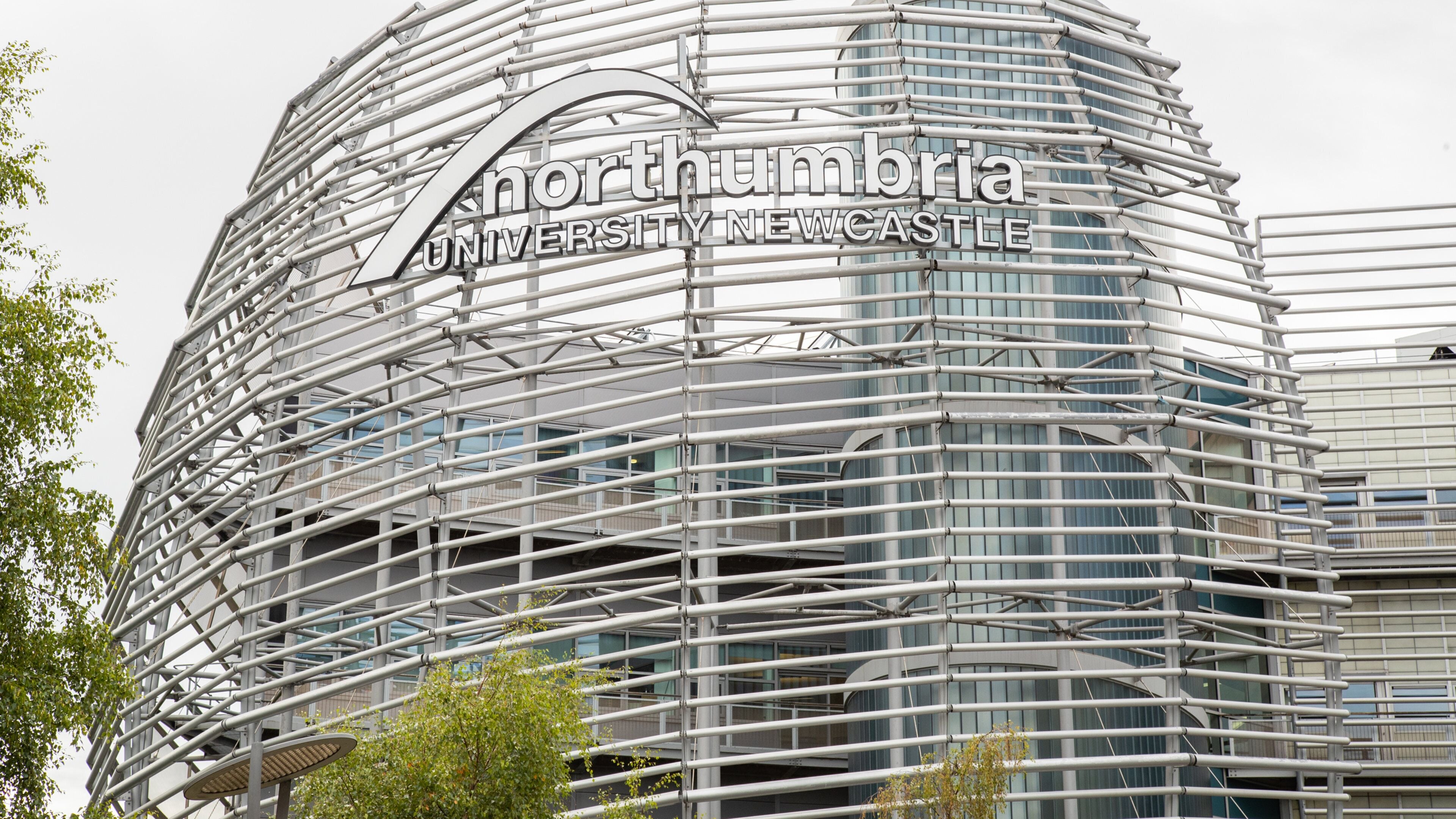 Northumbria University showing signage