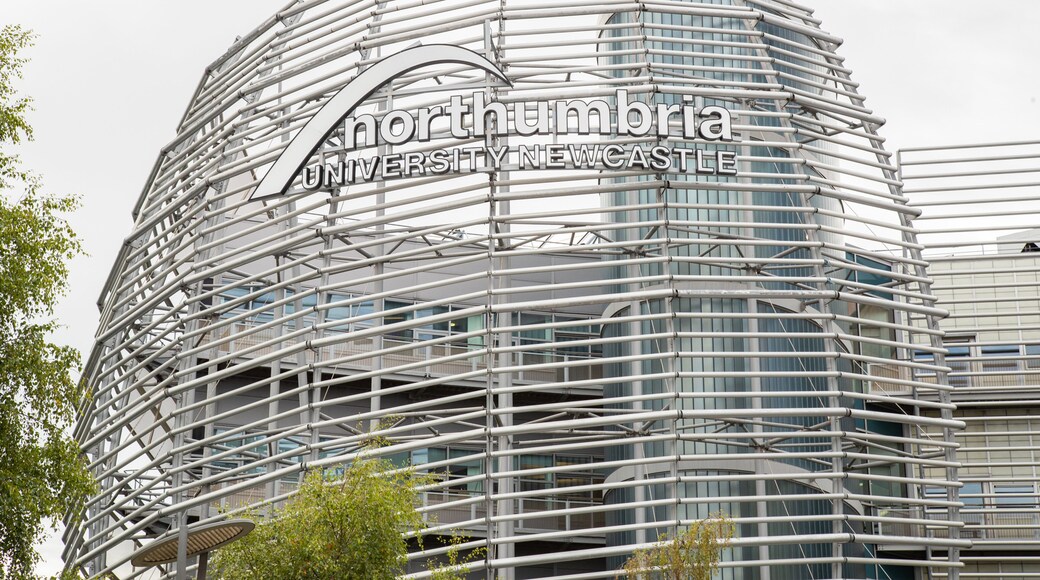 Northumbria University showing signage