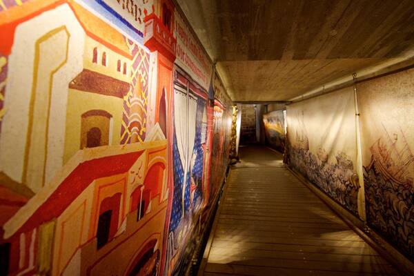 Templar Tunnel which includes interior views and art