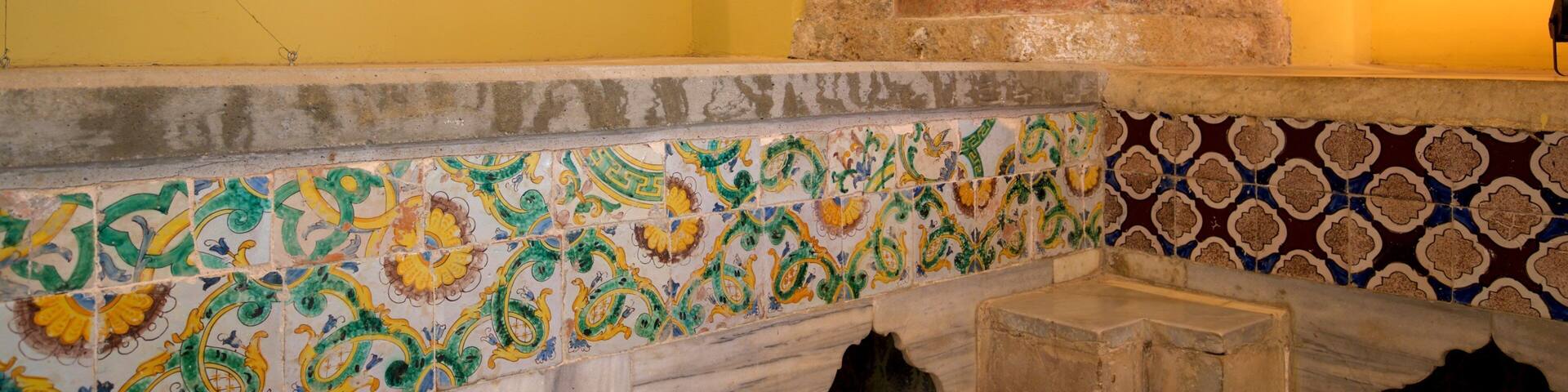 Hamam al- Basha Turkish Bath featuring interior views