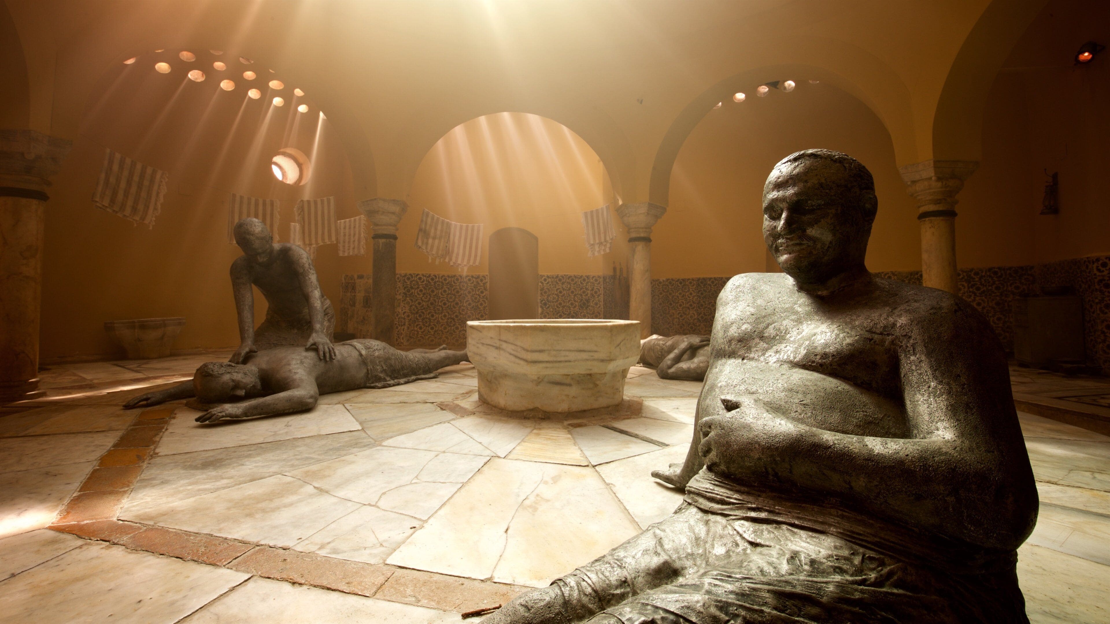 Hamam al- Basha Turkish Bath which includes a statue or sculpture, heritage elements and interior views