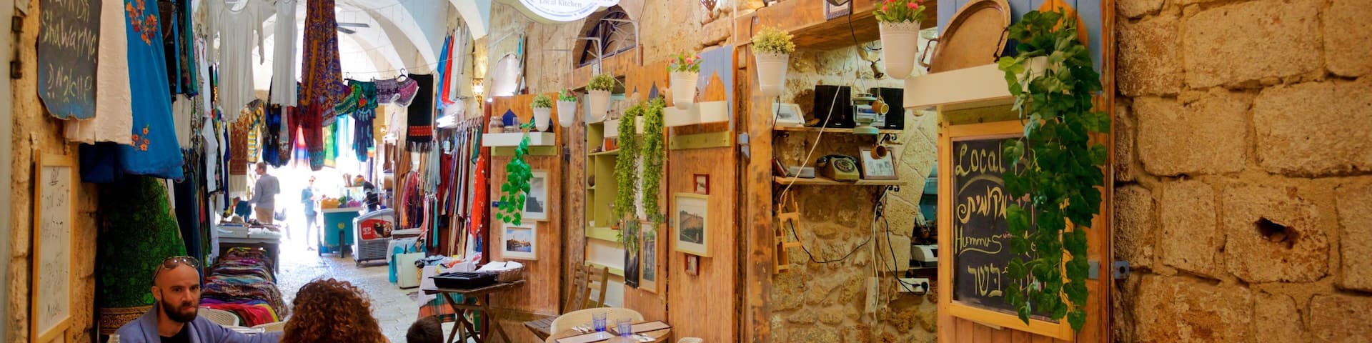 Turkish Bazaar featuring cafe lifestyle as well as a family