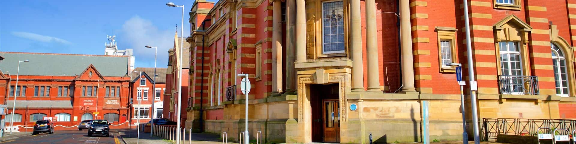 Blackpool Central Library featuring heritage architecture