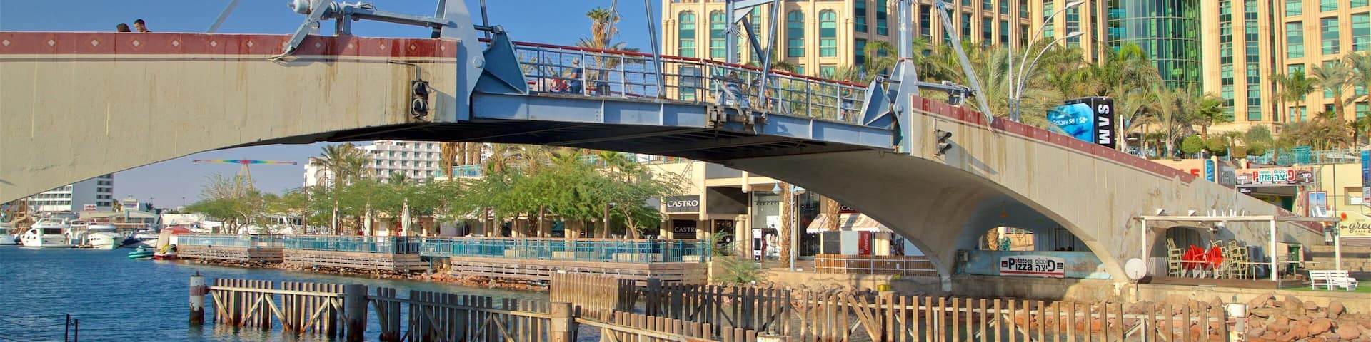 Harbor Bridge which includes a luxury hotel or resort, a river or creek and a bridge