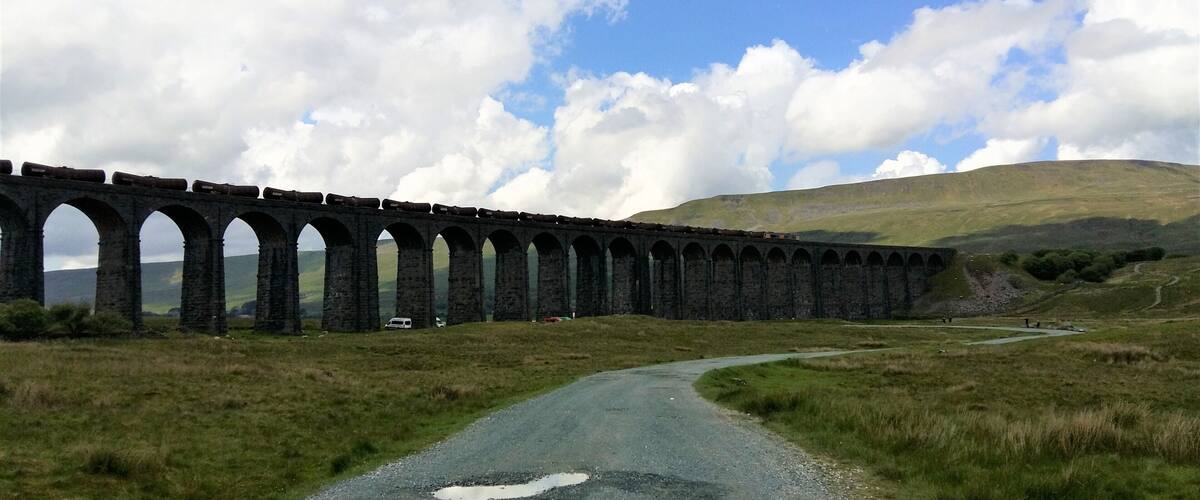 The Viaduct with a cargo train going over.
#LifeatExpedia
