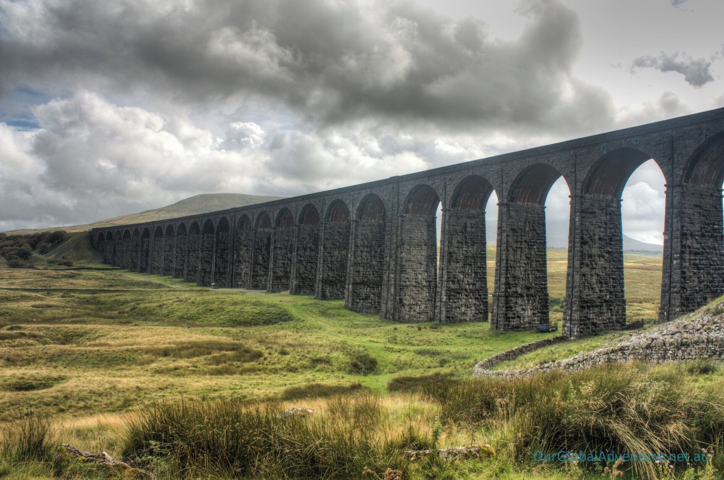 The viaduct was designed by engineer, John Sydney Crossley. The first stone was laid on 12 October 1870 and the last in 1874. One thousand navvies built the viaduct and established shanty towns on the moors for themselves and their families. The ITV series Jericho took its inspiration from the construction of this viaduct.