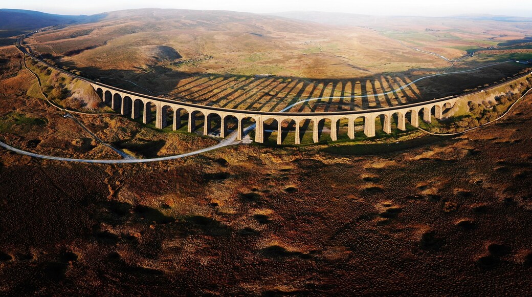 Deep inside the wonderful Yorkshire Dales. Part of the Settle to Carlisle Railway .