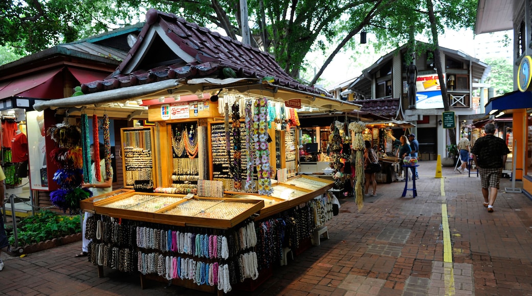 International Market Place on Kalakaua Ave along Waikiki Beach Honolulu Hawaii. Image shot 1000. Exact date unknown.