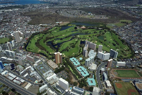 Aerial of Honolulu Country Club in Salt Lake